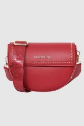 VALENTINO Czerwona torebka Bigs Flap Bag. Czerwone listonoszki damskie Valentino by Mario Valentino, bez wzorów, bez dodatków. W wyprzedaży za 380.99 zł.