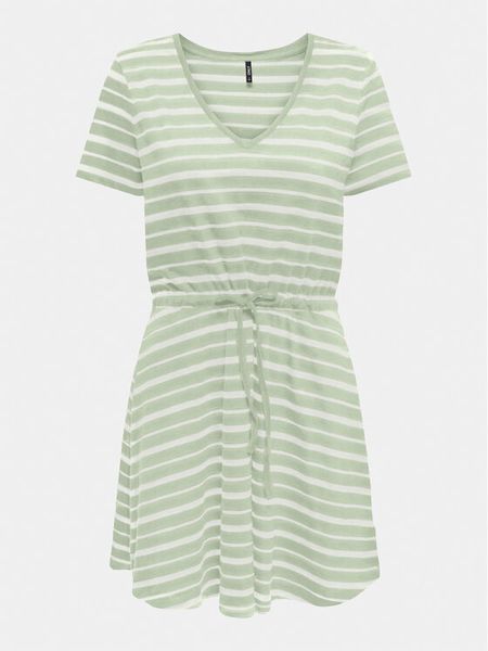 ONLY Sukienka codzienna May 15286935 Zielony Regular Fit. Zielone sukienki damskie ONLY, na co dzień, xs, bez wzorów, z bawełny, bez kołnierzyka, bez ramiączek, proste. Za 59.99 zł.