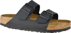 Birkenstock Klapki damskie Arizona Soft Footbed BF czarne r. 39 (551251). Czarne klapki damskie Birkenstock, bez wzorów, bez obcasa, bez zapięcia. Za 358.43 zł.