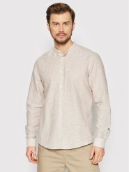 Only & Sons Koszula Caiden 22019173 Beżowy Slim Fit. Brązowe koszule męskie Only & Sons, m, bez wzorów, z bawełny, bez kołnierzyka, bez ramiączek. Za 109.99 zł.