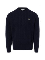 Lacoste sweter wełniany Mężczyźni Wełna niebieski, 8. Niebieskie swetry męskie Lacoste, m, bez wzorów, z wełny, klasyczne, bez kołnierzyka, bez ramiączek. Za 799.95 zł.