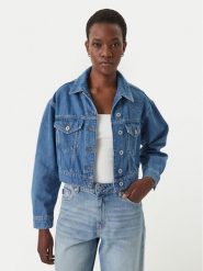 HUGO Kurtka jeansowa Galatea 50556970 Niebieski Regular Fit. Niebieskie kurtki damskie Hugo, xs, bez wzorów, z bawełny, bez kaptura. Za 699.99 zł.