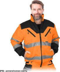 Kurtka męska R.E.I.S. LH-XVERT-XV - Kurtka ochronna ocieplana XVERT, tkana - pomarańczowo-czarny M. Brązowe kurtki męskie R.E.I.S., m, bez wzorów, bez kaptura. Za 166.47 zł.