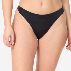 Dół kostiumu kąpielowego surfingowego damski Olaian Nais. Czarne bikini OLAIAN, bez wzorów, z elastanu. Za 39.99 zł.