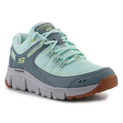 Buty trekkingowe damskie Skechers Stamina At Artists Bluff. Niebieskie obuwie trekkingowe damskie Skechers, z materiału, bez zapięcia. Za 339.99 zł.