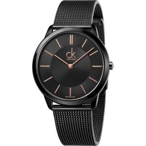 ZEGAREK CALVIN KLEIN Minimal Gent K3M21421. Czarne zegarki męskie Calvin Klein, bez wzorów, ze skóry, szklane. Za 1,169.00 zł.