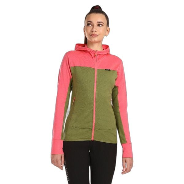 Bluza damska Kilpi Wolie. Czerwone bluzy damskie Kilpi, na jesień, s, bez wzorów, z dzianiny, sportowe, bez ramiączek, z kapturem. Za 396.23 zł.