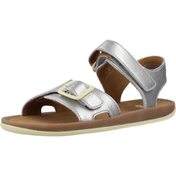Sandały CAMPER REBOUND SILVER BICHO Srebrny. Szare buty zimowe męskie Camper, bez wzorów, ze skóry, bez zapięcia. Za 349.99 zł.