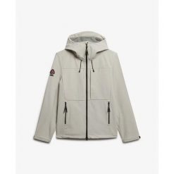 Kurtka turystyczna z kapturem Superdry. Szare kurtki męskie Superdry, m, bez wzorów, z kapturem. Za 457.85 zł.