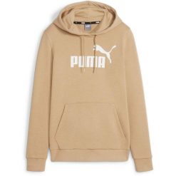 Bluza z kapturem Puma Ess Logo Hoodie Tr S, Kobiety. Zielone bluzy damskie Puma, s, bez wzorów, z bawełny, bez ramiączek, z kapturem. Za 290.00 zł.