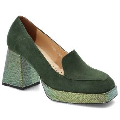 Zielone Półbuty Armodo Damskie Eleganckie Buty. Zielone półbuty damskie Armodo, na wiosnę, z aplikacjami, ze skóry, eleganckie, bez obcasa, na obcasie, bez zapięcia. Za 349.00 zł.
