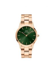 Daniel Wellington Zegarek iconic Emerald DW00100419 Złoty. Żółte, analogowe zegarki damskie Daniel Wellington, złote. Za 649.99 zł.