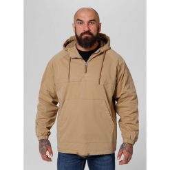 Kurtka męska Pitbull kangurka z kapturem Bassmore. Brązowe kurtki męskie PITBULL, m, bez wzorów, z kapturem. Za 299.00 zł.
