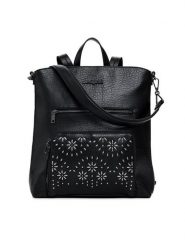 Desigual Plecak 25SAKP22 Czarny. Czarne plecaki damskie Desigual, bez wzorów, ze skóry. Za 309.99 zł.