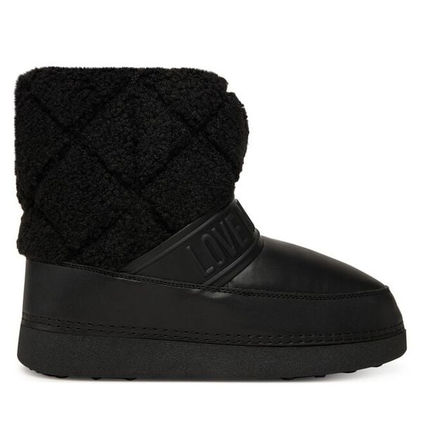 Śniegowce LOVE MOSCHINO. Czarne śniegowce damskie Love Moschino, bez zapięcia. Za 389.99 zł.