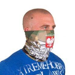 Komin na szyję do biegania dla dorosłych EXTREME HOBBY POLSKA CAMO. Brązowe szaliki męskie EXTREME HOBBY, bez wzorów, z elastanu. Za 39.00 zł.