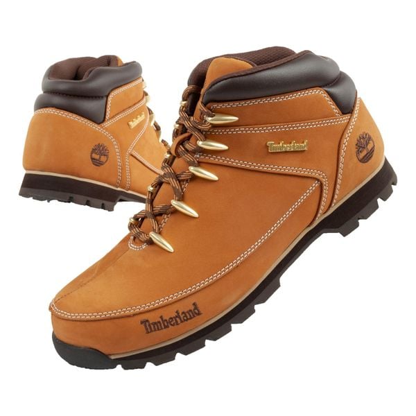 Buty trekkingowe Timberland Euro Sprint. Brązowe trekkingi męskie Timberland, z tkaniny, bez zapięcia. Za 639.00 zł.