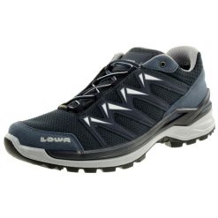 Buty trekkingowe męskie Lowa Innox Pro Low Gtx. Niebieskie trekkingi męskie Lowa, z materiału, bez zapięcia. Za 949.99 zł.