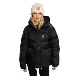 Kurtka zimowa damska Fjällräven Expedition. Czarne kurtki sportowe damskie Fjällräven, na zimę, s, bez wzorów, bez ramiączek, bez kaptura, trekkingowe. W wyprzedaży za 2,451.00 zł.