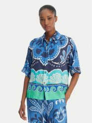 Banana Moon Koszula Hattie Clearive MYY56 Błękitny Regular Fit. Niebieskie koszule damskie Banana Moon, l, bez wzorów, z wiskozy, bez kołnierzyka, bez ramiączek. Za 335.99 zł.