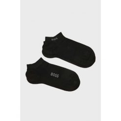 Skarpety krótkie BOSS 2P AS 50538188-001. Czarne skarpety męskie Boss, bez wzorów. Za 99.00 zł.