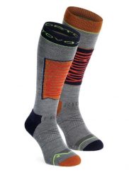 Skarpety narciarskie Ortovox Free Ride Long Socks. Szare skarpety męskie ORTOVOX, bez wzorów, z elastanu. Za 182.59 zł.