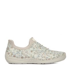 Półbuty Rieker. Szare półbuty damskie Rieker, bez wzorów, bez obcasa, na płaskiej podeszwie, bez zapięcia. Za 349.99 zł.