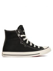 Converse Trampki Chuck Taylor All Star Hearts A19056C Czarny. Czarne trampki i tenisówki damskie Converse, bez wzorów, z materiału, bez zapięcia. Za 379.99 zł.