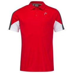 Koszulka sportowa męska Head Club Tech Polo Shirt. Czerwone koszulki sportowe męskie Head, m, bez wzorów, bez ramiączek, tenisowe. Za 159.99 zł.