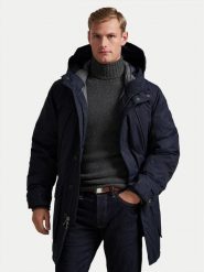 Polo Ralph Lauren Płaszcz zimowy 710968114001 Granatowy Regular Fit. Niebieskie płaszcze męskie Polo Ralph Lauren, na zimę, l, bez wzorów, z syntetyku, bez kołnierzyka, bez kaptura. Za 2,999.00 zł.