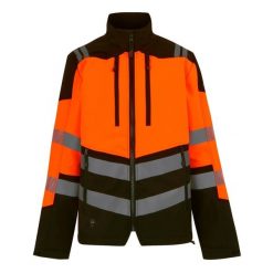 Kurtka Softshellowa Męska HiVis Trzywarstwowa. Brązowe kurtki sportowe męskie Regatta, m, bez wzorów, z materiału, z kapturem. Za 338.99 zł.