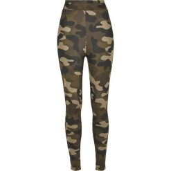 Damskie legginsy Urban Classic camo waist. Brązowe legginsy damskie Urban Classics, bez wzorów. Za 175.50 zł.