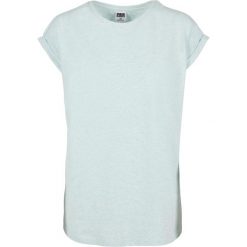 Koszulka damska Urban Classics color melange extended shoulder-Duże rozmiary. Niebieskie koszulki sportowe damskie Urban Classics, bez wzorów, bez ramiączek. Za 183.50 zł.
