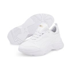 Buty damskie sportowe Puma CASSIA SL. Białe obuwie sportowe damskie Puma, bez wzorów, z gumy, bez zapięcia, trekkingowe. Za 359.99 zł.