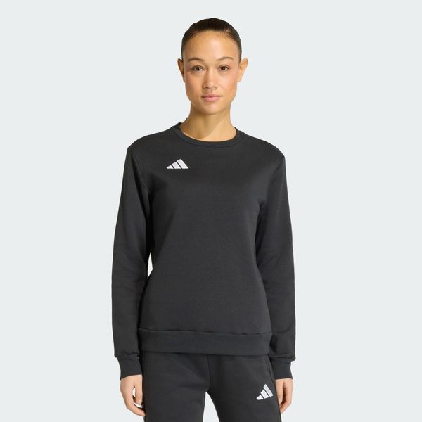 Bluza Entrada26. Czarne bluzy damskie Adidas, l, z aplikacjami, z bawełny, klasyczne, bez ramiączek, bez kaptura. Za 199.00 zł.