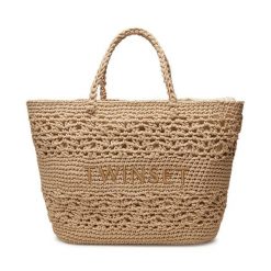 Torebka TWINSET. Brązowe shopperki damskie Twinset, bez wzorów, bez dodatków. Za 1,079.00 zł.