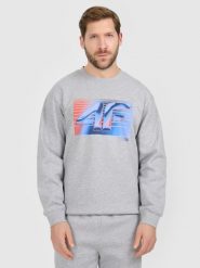 4F Bluza dresowa nierozpinana bez kaptura męska - szara M. Szare bluzy męskie 4F, m, bez wzorów, z dresówki, biznesowe, bez ramiączek, bez kaptura. Za 159.99 zł.