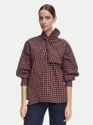 Morgan Koszula 262-CEKARO Bordowy Regular Fit. Czerwone koszule damskie Morgan, bez wzorów, z bawełny, bez kołnierzyka, bez ramiączek. Za 299.99 zł.