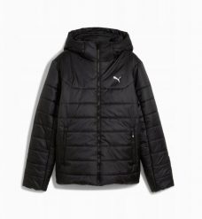 Puma Kurtka damska ESS Hooded Padded czarna 685231 01 XS. Czarne kurtki sportowe damskie Puma, xs, bez wzorów, bez ramiączek, bez kaptura. Za 281.85 zł.