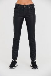 JUST CAVALLI Skinny Czarne jeansy z połyskiem. Czarne jeansy damskie Just Cavalli, bez wzorów, z jeansu. W wyprzedaży za 699.99 zł.
