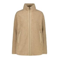 Bluza polarowa damska CMP 35P3846 Long Teddy Highloft. Brązowe bluzy damskie CMP, bez wzorów, z polaru, bez ramiączek, bez kaptura. Za 349.99 zł.