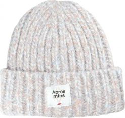 Czapka damska 4F F572 jasny niebieski melanż 4FWAW25ACAPF572 34M. Niebieskie czapki damskie 4F, na zimę, bez wzorów. Za 61.28 zł.