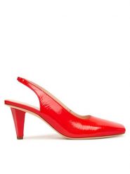 AGL Czółenka Celia Sling B D279003PCPLUME0377 Pomarańczowy. Brązowe czółenka damskie AGL, bez wzorów, z lakierowanej skóry, bez obcasa, bez zapięcia. Za 1,739.00 zł.