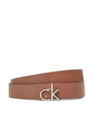 Calvin Klein Pasek Damski Ck Logo Reversible Belt 3.0 K60K613074 Brązowy. Brązowe paski damskie Calvin Klein, bez wzorów, ze skóry. Za 159.99 zł.