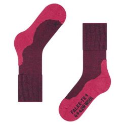 Skarpetki damskie Falke TK1 Adventure Wool. Czerwone skarpetki damskie Falke, bez wzorów. Za 174.50 zł.