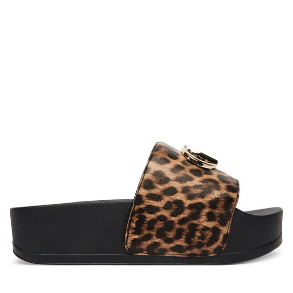 Klapki Liu Jo. Brązowe klapki damskie Liu Jo, bez wzorów, bez obcasa, bez zapięcia. Za 329.99 zł.