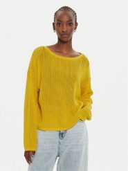 Sisley Sweter 17Q3M104X Żółty Regular Fit. Żółte swetry nierozpinane damskie Sisley, m, bez wzorów, z wiskozy, bez kołnierzyka, bez ramiączek. Za 159.99 zł.