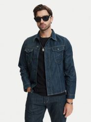 G-Star Raw Kurtka jeansowa 3D Dart D28418-E358 Granatowy Regular Fit. Niebieskie kurtki męskie G-Star Raw, l, bez wzorów, z bawełny, retro, bez kaptura. Za 449.99 zł.