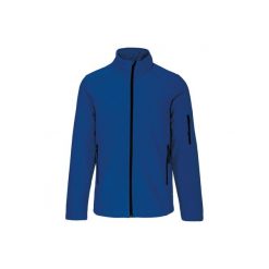 Kurtka Kariban Softshell. Niebieskie kurtki sportowe męskie KARIBAN, m, bez wzorów, z elastanu, bez kaptura. Za 197.00 zł.