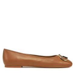 Baleriny Liu Jo. Brązowe balerinki damskie Liu Jo, bez wzorów, bez obcasa, bez zapięcia. Za 309.99 zł.